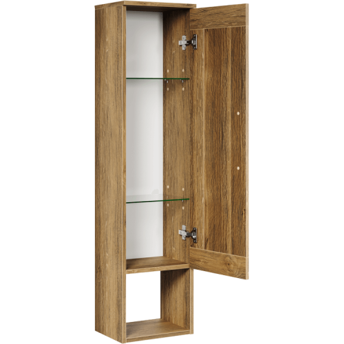 Шкаф-пенал Aqwella Y CRF0503DB 31х25х127 подвесной цвет коричневый - фото 2