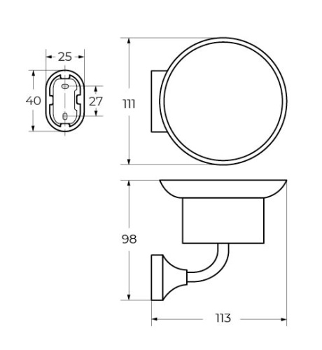 Держатель мыльницы Art&Max OVALE AM-E-4099A - фото 2