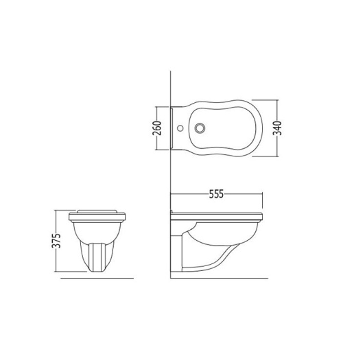 Биде Devon Devon Blues IBBID1FSBLUES подвесное - фото 2