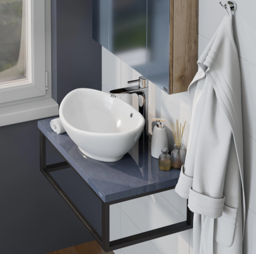 Столешница СанТа 900153 81х45 подвесная цвет мокрый асфальт - фото 3