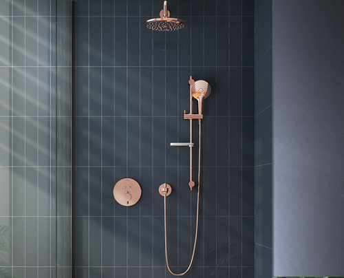 Душевой гарнитур Vitra Bliss A4574326EXP настенный цвет медь - фото 2