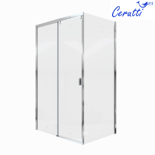 Душевой уголок Cerutti SPA MARBELLA 120 L 120х80 стекло прозрачное профиль хром глянцевый без поддона - фото 2