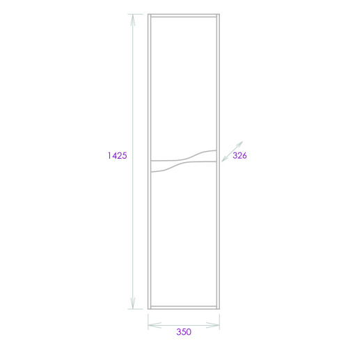 Шкаф-пенал Onika Брендон 403565 35х33х142 подвесной - фото 3
