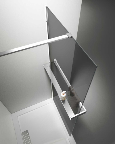 Душевая перегородка Vincea Walk in HR VSW-4HR800CG 80х200 стекло тонированное профиль хром глянцевый - фото 2