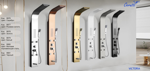 Душевая панель Cerutti SPA CT9981 прямоугольная настенная - фото 4