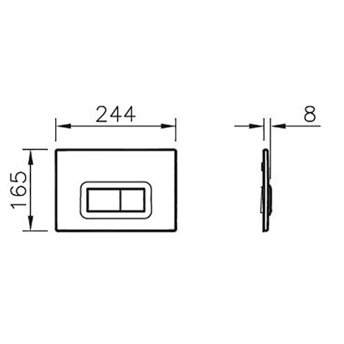 Клавиша смыва механическая Vitra Loop R 740-0680 цвет хром - фото 2