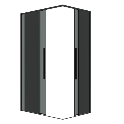 Душевой уголок Grossman Galaxy 300.K33.01.1110.21.10 110х100 стекло прозрачное профиль черный матовый без поддона - фото 2