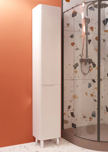 Шкаф-пенал Эстет Kare Luxe ФР-00006000 35х35х200 напольный цвет белый - фото 3