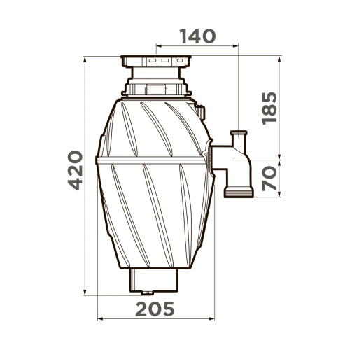 Измельчитель пищевых отходов Omoikiri Nagare 750 4995059 - фото 2
