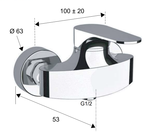 Смеситель для душа Remer Class Line LC31DO настенный золото глянцевое - фото 2