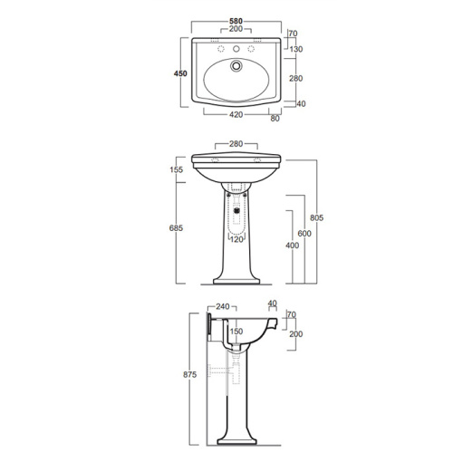 Пьедестал для раковины Simas Londra LO915bi цвет белый - фото 4