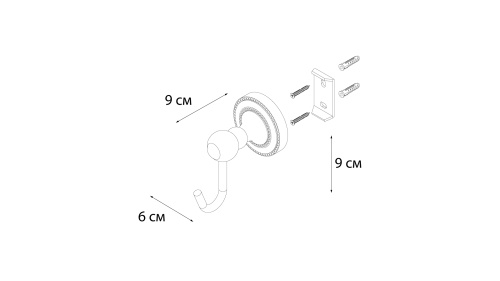 Крючок для ванной Fixsen Style FX-41105 - фото 3