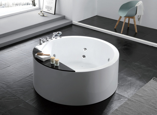 Ванна акриловая гидромассажная Gemy G9230 K 150х150 отдельностоящая круглая с каркасом - фото 2