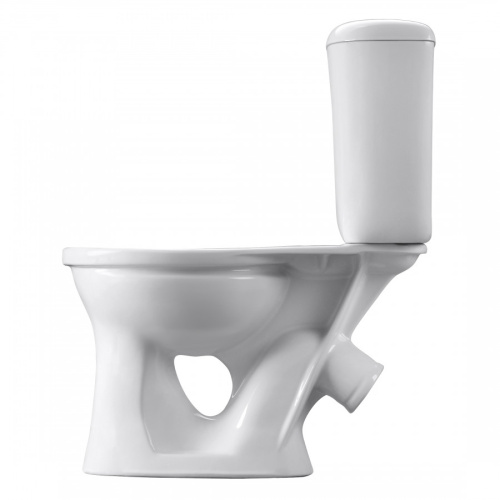 Унитаз-компакт напольный с бачком Santeri Виктория 1P3016S0000BF белый с сиденьем каскадный смыв - фото 4