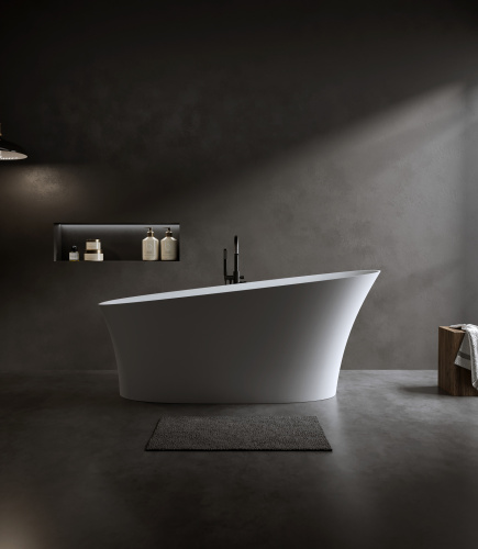 Ванна из искусственного камня Timo KIARA KIARA1700 170х76 отдельностоящая овальная - фото 4