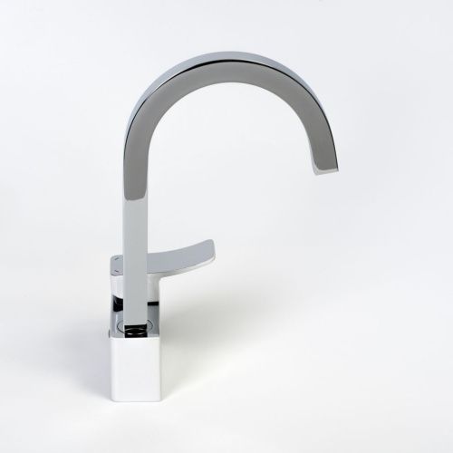 Смеситель для кухни Wasserkraft Aller 1060 WHITE 1067W на мойку белый/хром - фото 5