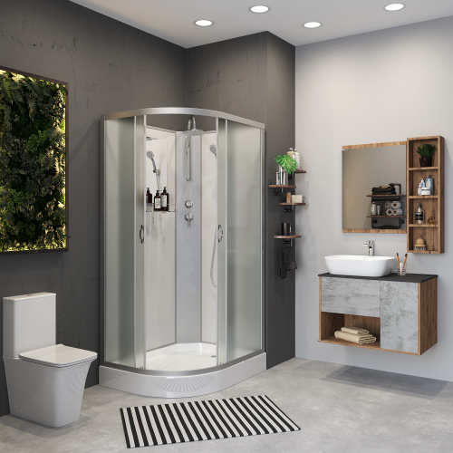 Душевая кабина Niagara Classic 33121423RBKT 120х80 асимметричная без крыши ориентация правая - фото 3