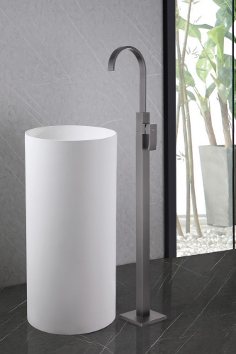 Смеситель ABBER Wasserfall AF8640NG напольный никель - фото 2