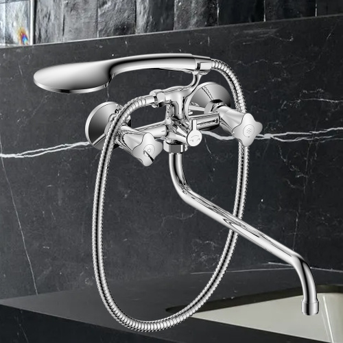 Смеситель для ванны WesnaArt Kamila KAM16-322-23241 настенный хром - фото 3