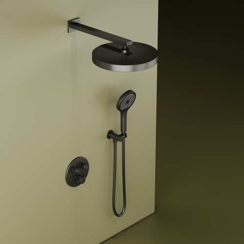 Душевая система Sancos Space SC3006GMG встраиваемая в стену с термостатом - фото 3