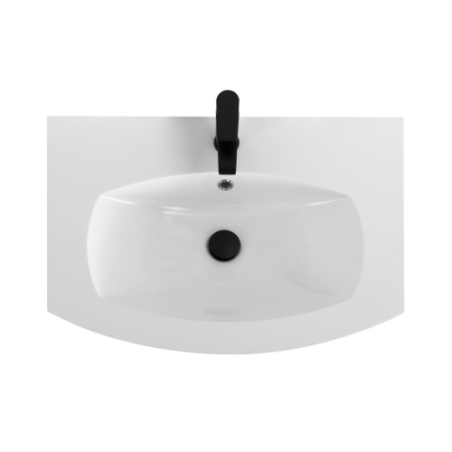 Раковина из искусственного камня Cezares STING 50158 70х52 подвесная цвет белый 1 отверстие под смеситель - фото 2