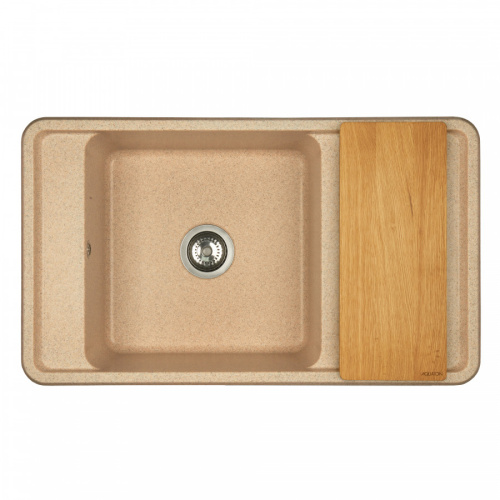 Кухонная мойка Aquaton Беллис 1A724832BS220 87х51 цвет бежевый - фото 2