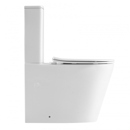 Унитаз напольный с бачком Abber Bequem AC1112TMW белый матовый с сиденьем безободковый смыв торнадо - фото 5