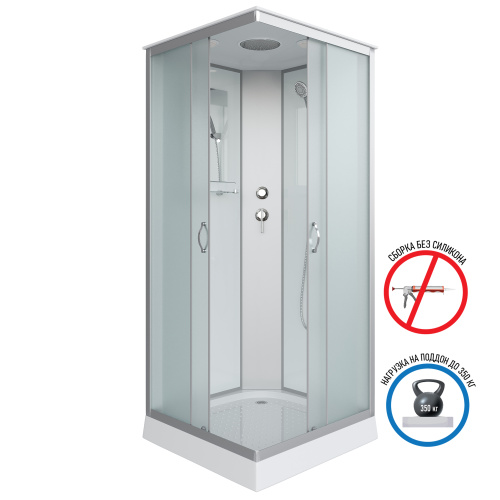 Душевая кабина Niagara Classic 11011423 90х90 квадратная с крышей ориентация универсальная - фото 2