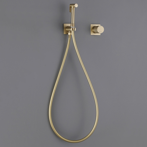 Гигиенический душ со смесителем ABBER Rund AF8725G золото матовое - фото 3