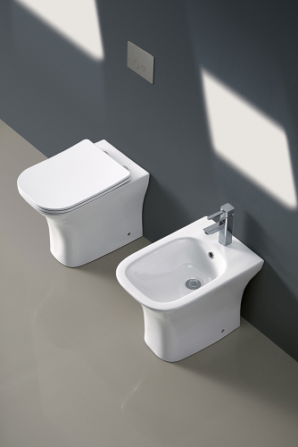 Унитаз приставной Cerutti SPA CT7841 белый с сиденьем микролифт безободковый каскадный смыв - фото 5