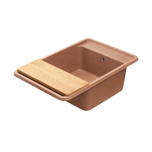 Кухонная мойка Aquaton Беллис 1A725032BS270 78х51 цвет коричневый поверхность матовая - фото 4