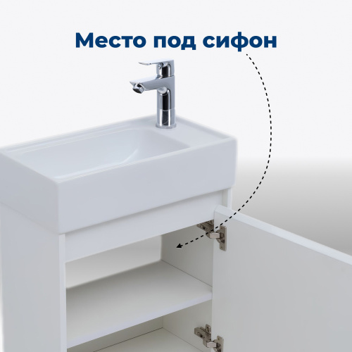 Тумба под раковину Aquanet Nova Lite 00298853 49х25,2х47,7 подвесная - фото 4
