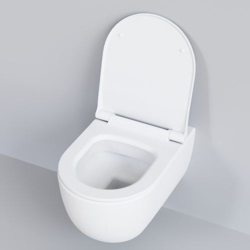 Унитаз подвесной Ambassador Abner 103T20101R-102T20101S белый матовый с сиденьем - фото 5