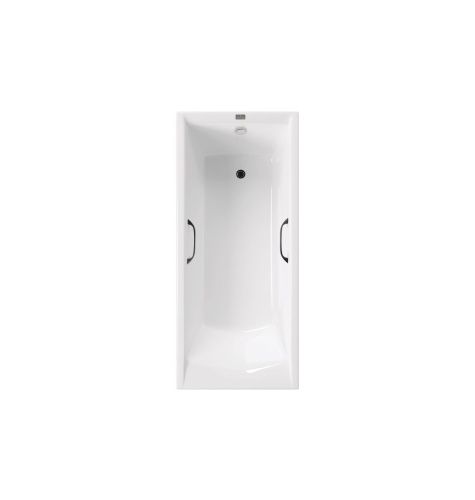 Ванна чугунная Vinsent Veron Devon VDV1807545H/VH0012BL 180х75 пристенная прямоугольная с ножками с ручками