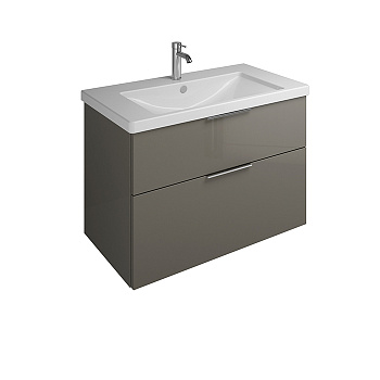 Тумба с раковиной Burgbad Eqio SEYQ093F2010C001*1 93х49х64 подвесная цвет серый глянцевый