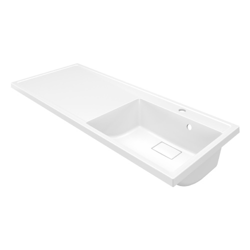 Раковина из литьевого мрамора Uperwood Magenta 2490000011 110х50 над стиральной машиной цвет белый - фото 5