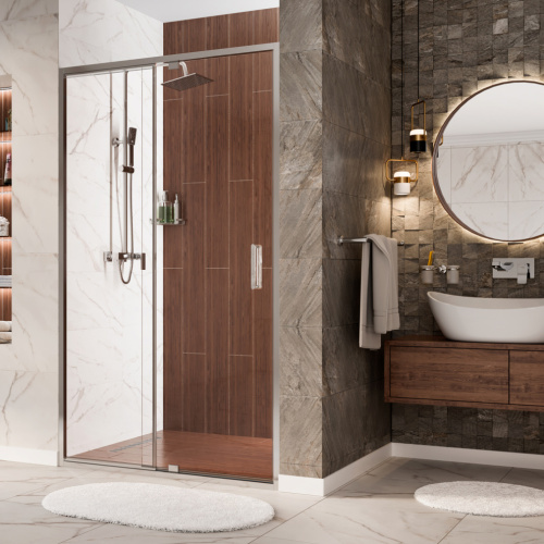 Душевая дверь Wasserkraft Berkel 48P 48P12 100х200 стекло прозрачное профиль хром глянцевый - фото 2