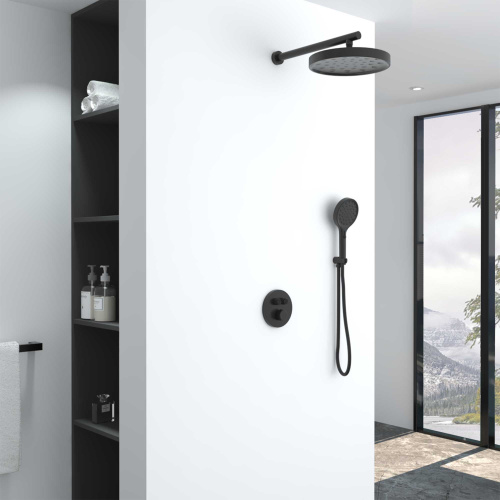 Душевая система Vincea Inspire VSFW-3I22MT2MB встраиваемая в стену с термостатом