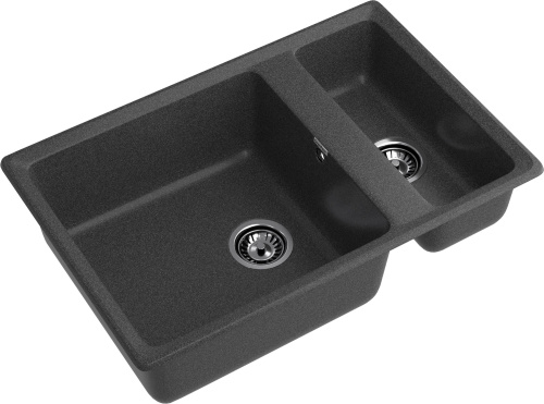 Кухонная мойка Granfest Level LV-760K графит 76х50 цвет графит поверхность матовая - фото 2