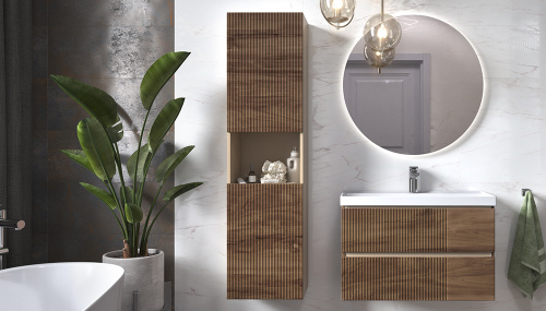 Пенал Velvex Mondi 43х30х149 307 акация темная подвесной цвет акация темная - фото 2