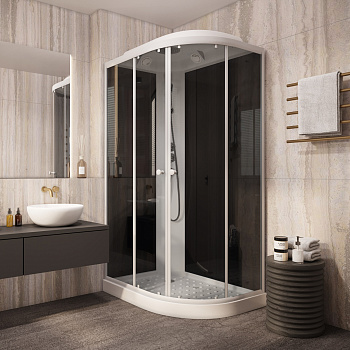 Душевая кабина Parly Classic EC1231L 120х80 асимметричная с крышей ориентация левая