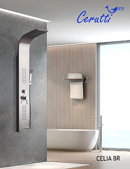 Душевая панель Cerutti SPA CT10405 прямоугольная настенная