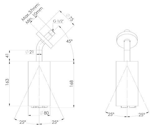 Верхний душ Daniel Steel SS3A578LPN медь брашированная - фото 2