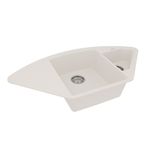 Кухонная мойка LeMark Irkana 980 9910046 98х50 цвет белый поверхность матовая - фото 2