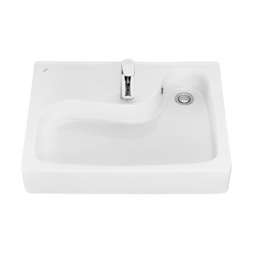 Раковина из сантехнического фарфора Santek Клио 1WH501770 52х60 над стиральной машиной цвет белый 1 отверстие под смеситель - фото 2