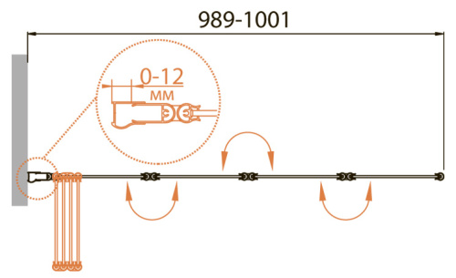 Душевая шторка на ванну Cezares RELAX RELAX-V-4-100/140-C-Bi 100х140 стекло прозрачное профиль белый ориентация универсальная - фото 2