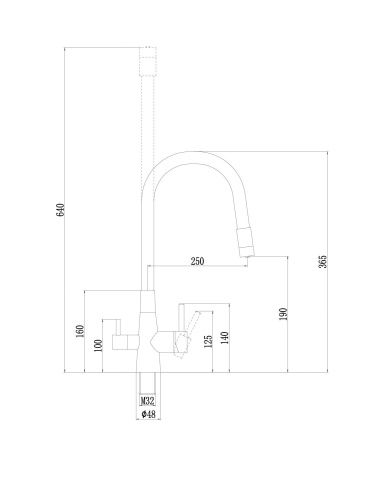 Смеситель для кухни Fmark FS1062-H02 на мойку черный - фото 2