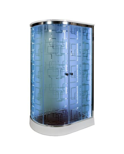 Душевая кабина AvaCan EM2012RLED+GM 120х90 асимметричная с крышей ориентация правая - фото 2