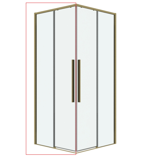 Душевая дверь Grossman Galaxy 1/2.K33.01.11.32.00 110х195 стекло прозрачное профиль золото глянцевое