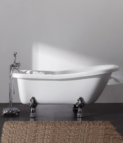 Ванна акриловая Cerutti SPA CT9321 170х74 отдельностоящая асимметричная с ножками - фото 2